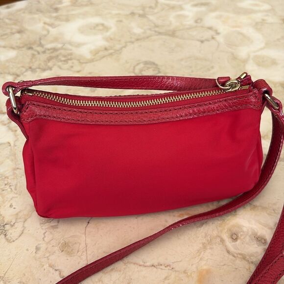 Kate Spade Leather & Nylon Adjustable Crossbody Bag Red - Picture 6 of 15